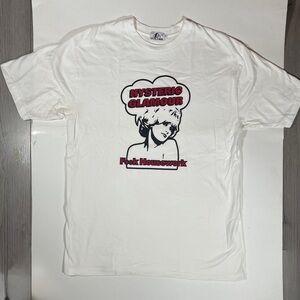 Hysteric Glamour White Tee with Pink & Black Graphic